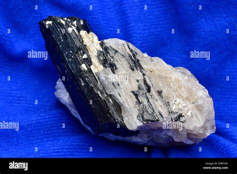 black tourmaline with white