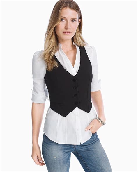 black vest with white shirt