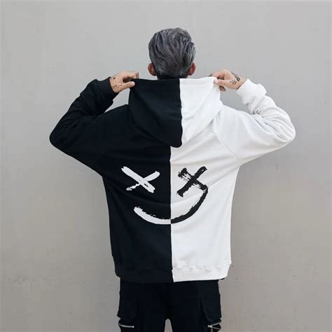 black white hoodie