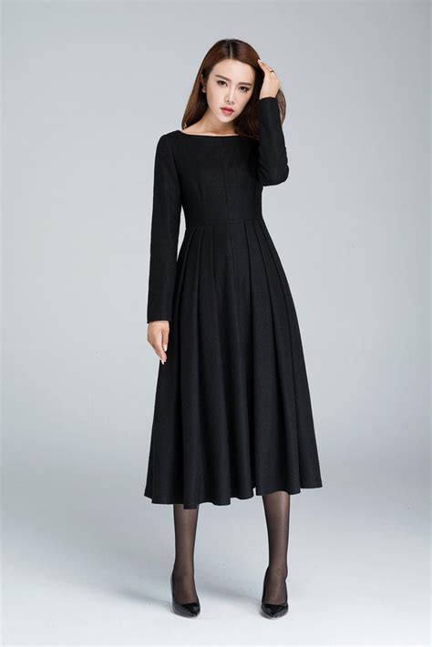 black winter dress