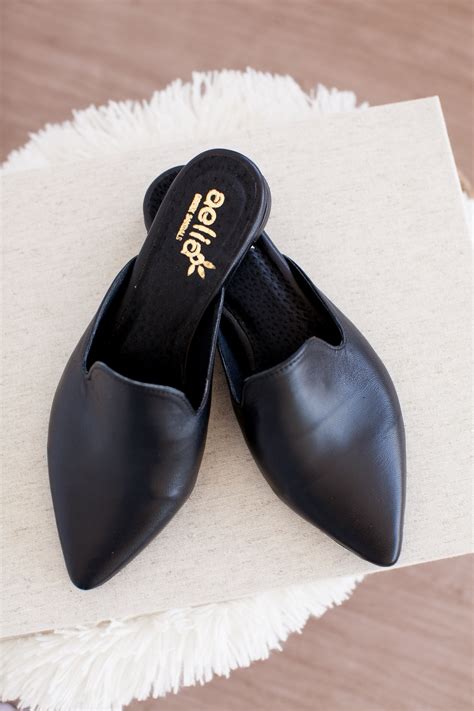 black women's mule shoes