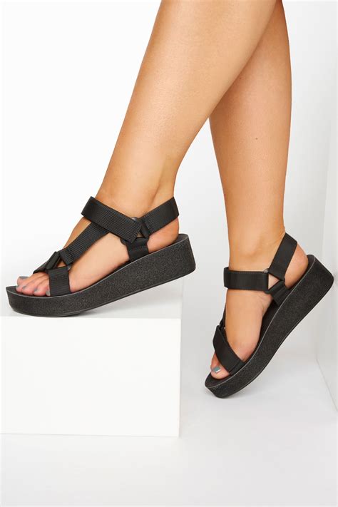 black womens platform sandals