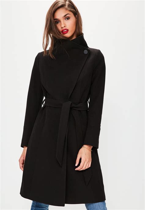 black wool coat