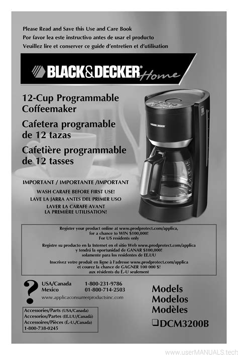 blackanddecker dcm300 coffee makers owners manual Reader