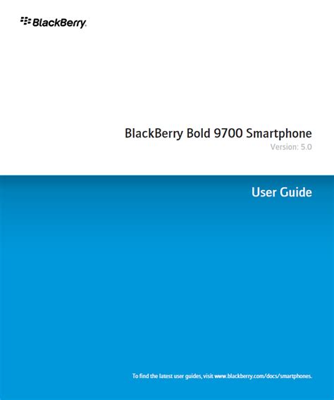 blackberry bold user manual 9700 Doc