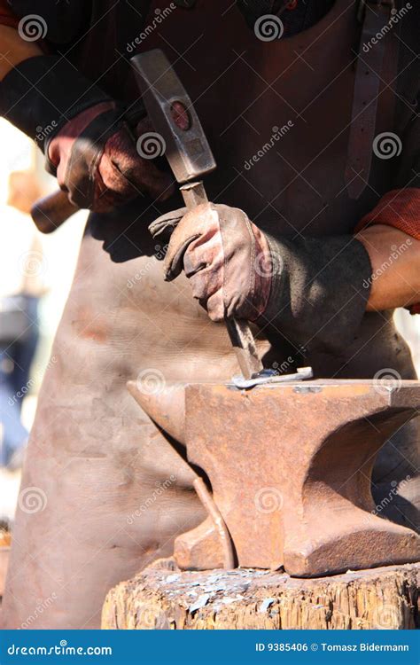 blacksmith hammering