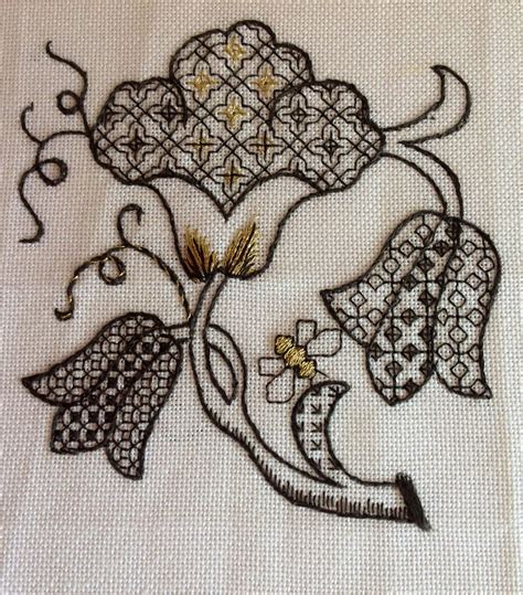 blackwork embroidery design and technique PDF