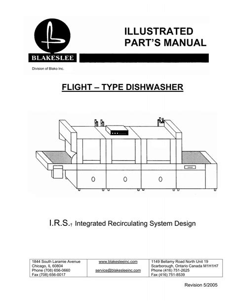 blakesee flight type dishwasher operation manual Kindle Editon