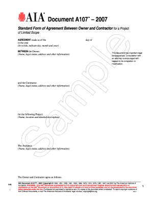 blank aia document a107 2007 Doc