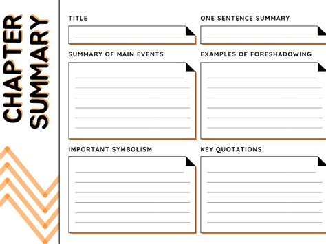 blank chapter summary template Epub