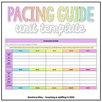 blank pacing guides for teaching Reader