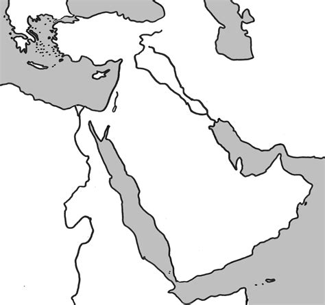 blank physical map of the middle east Epub
