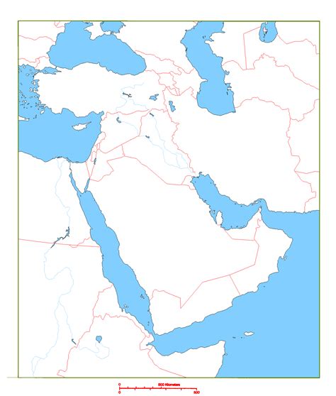 blank physical map of the middle east Epub