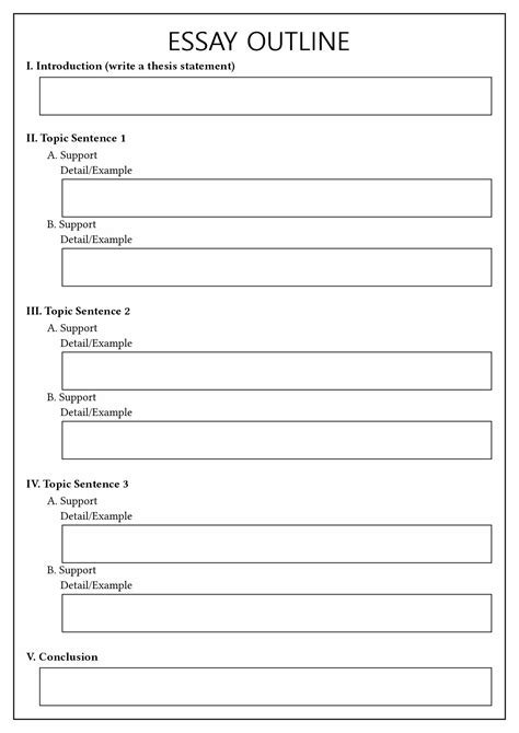 blank research paper outline template PDF