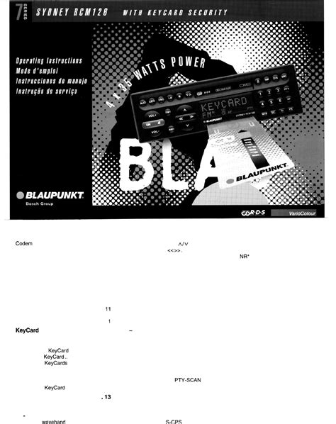 blaupunkt sydney rcm126 owners manual Kindle Editon