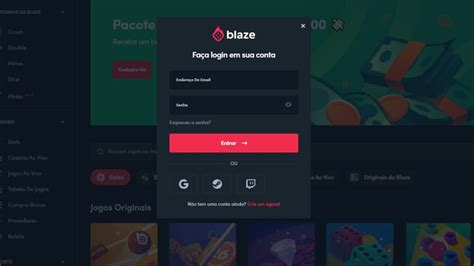 blaze login entrar