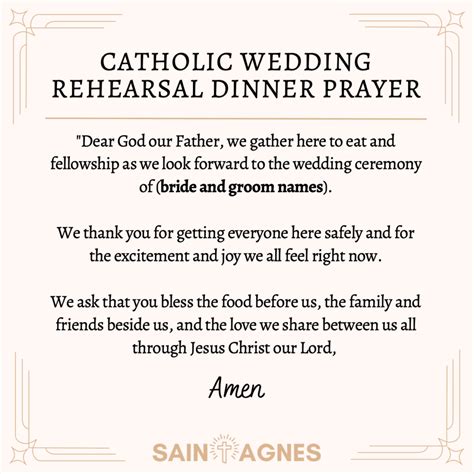 blessing for rehearsal dinner