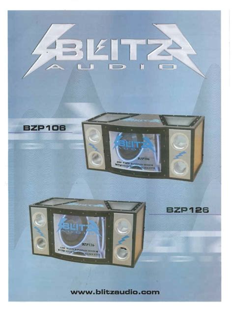 blitz bzp106 owners manual Doc