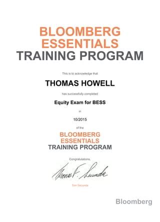 bloomberg equity essentials exam answers PDF PDF