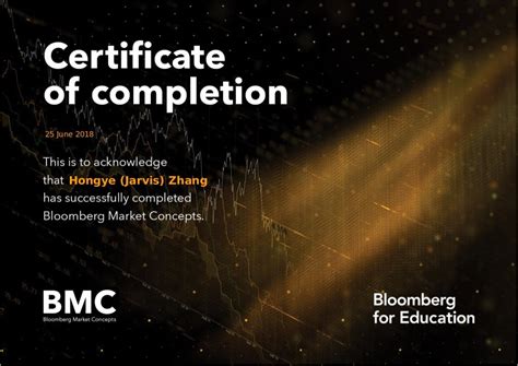 bloomberg finance fundamentals certificate