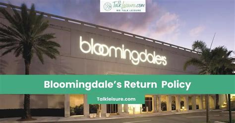 bloomingdales return policy Epub