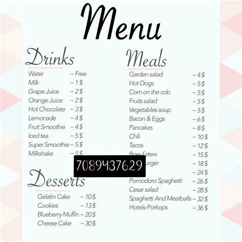 bloxburg menu