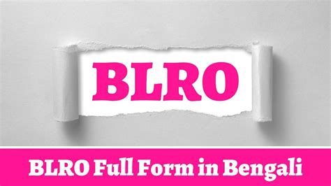 blro full form