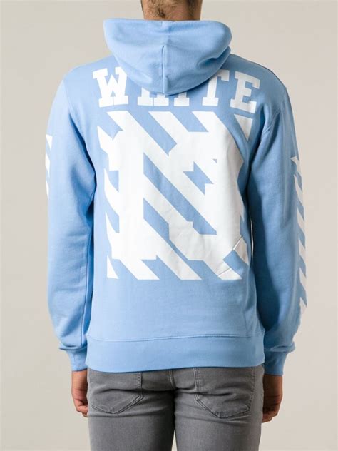 blue and white hoodie