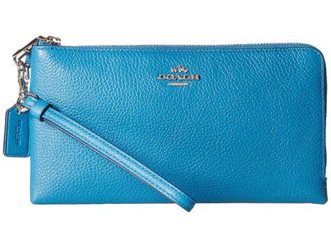 blue coach wallet