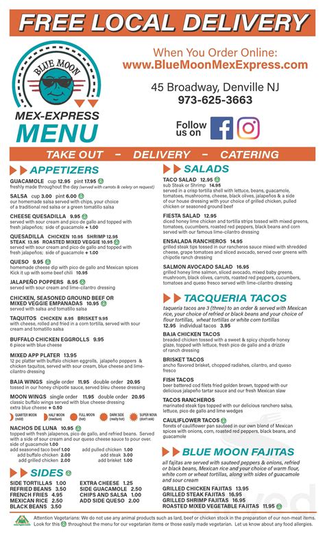 blue moon mexican cafe menu Kindle Editon