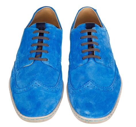 blue sued shoes