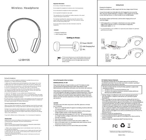 blueaction headset owners manual PDF