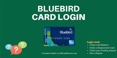 bluebird money card login