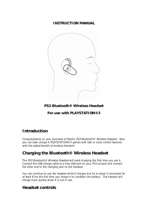 bluetooth headset ps3 manual Kindle Editon