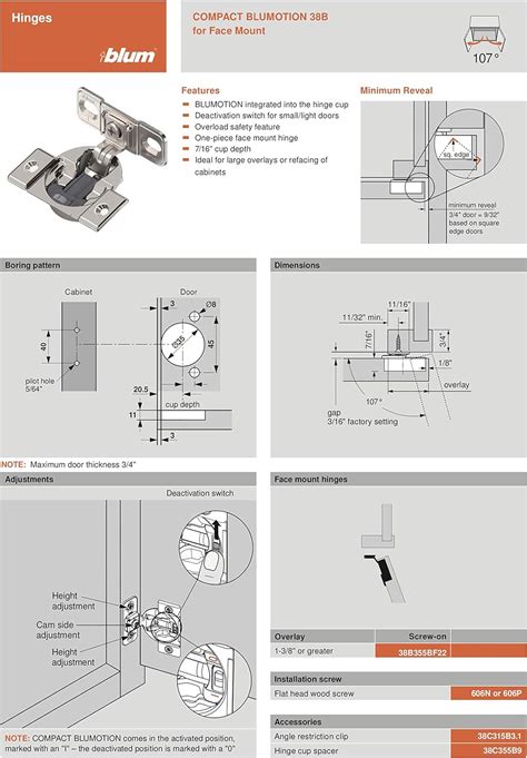 Blum Compact Hinge Catalog
