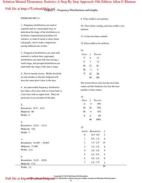 bluman statistics solution manual PDF