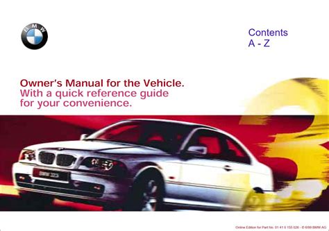 bmw 323ci owners manual Kindle Editon