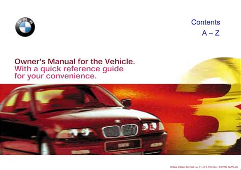 bmw 323i owners manual free Kindle Editon