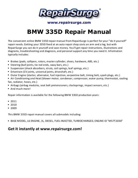 bmw 335d owners manual Reader