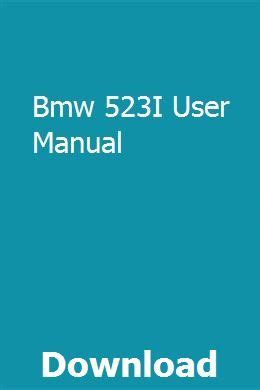 bmw 523i user manual Doc