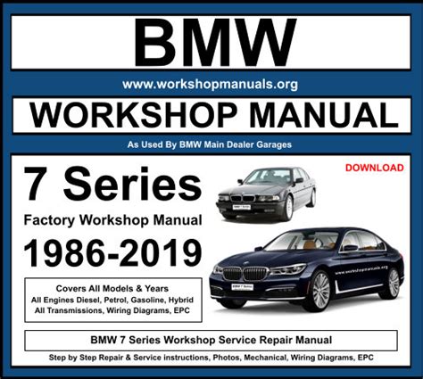 bmw 7 series workshop manual PDF
