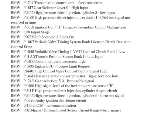 bmw e60 factory fault codes Kindle Editon