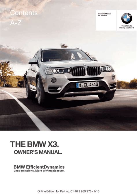 bmw x3 owners manual 2005 Epub