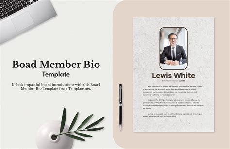 board member bio template Kindle Editon