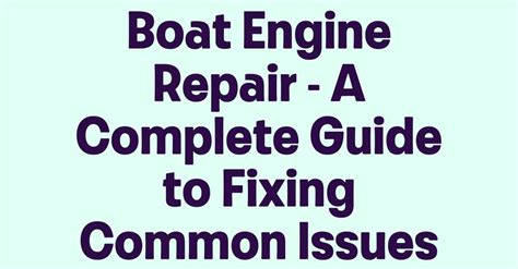 boat engine repair training Ebook Doc