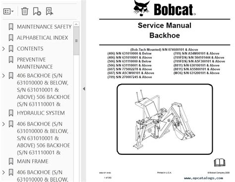 bobcat 709 backhoe manual Epub