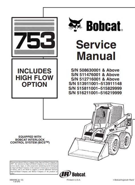 bobcat 753 complete manual Kindle Editon