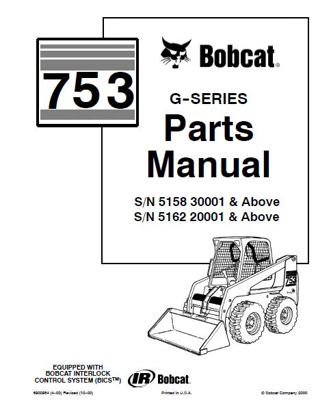 bobcat 753 parts manual pdf Epub