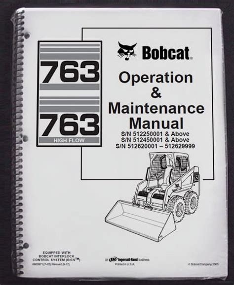 bobcat 763 owners manual Kindle Editon