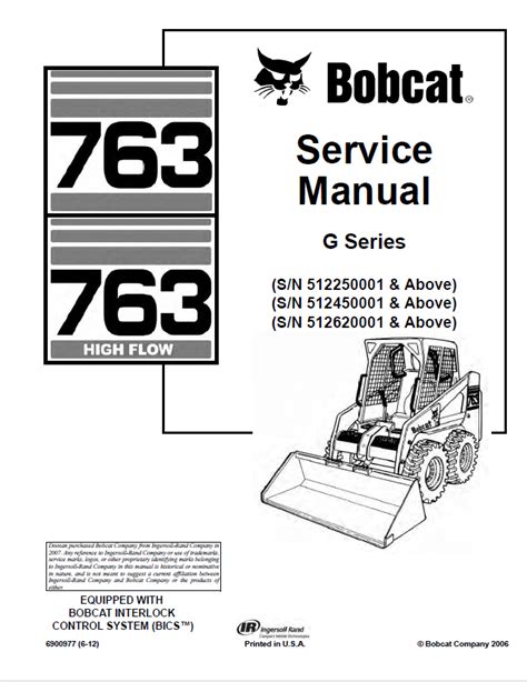 bobcat 763 service manual PDF